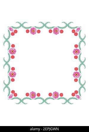 Summer bright frames of floral motifs - gerbera flowers. Cover for a ...