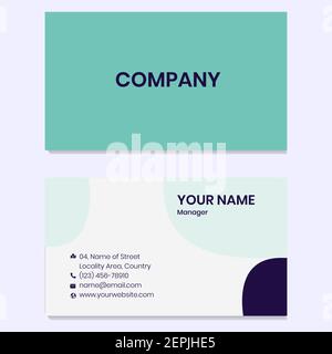 Simple minimalistic professional looking horizontal business color in blue, dark violet, green and white