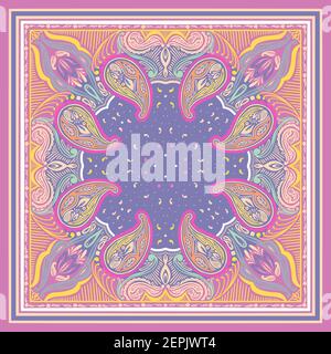 Vector pattern based on square ornament paisley Bandana Print for boys ...