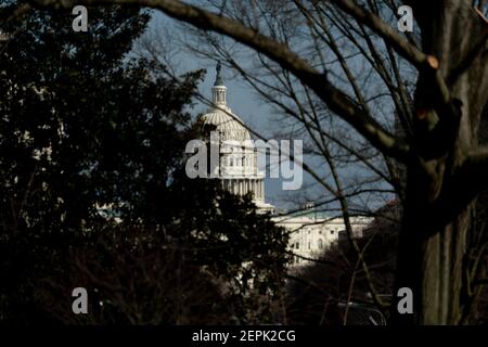 Washington, United States Of America. 27th Feb, 2021. Capitol Hill, seen from the White House in Washington, DC, February 27, 2021.Credit: Chris Kleponis/Pool/Sipa USA Credit: Sipa USA/Alamy Live News Stock Photo