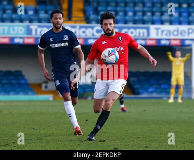 Southend, UK. 27th Feb, 2021. SOUTHEND, ENGLAND - FEBRUARY 27: Jason Lowe of Salford City during Sky Bet League Two between Southend United and Salford City at Roots Hall Stadium, Southend, UK on 27th February 2021 Credit: Action Foto Sport/Alamy Live News Stock Photo