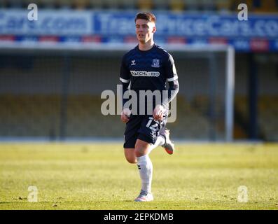 Southend, UK. 27th Feb, 2021. SOUTHEND, ENGLAND - FEBRUARY 27: Tom Clifford of Southend United during Sky Bet League Two between Southend United and Salford City at Roots Hall Stadium, Southend, UK on 27th February 2021 Credit: Action Foto Sport/Alamy Live News Stock Photo