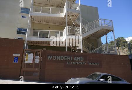 Los Angeles, California, USA 27th February 2021 A general view of atmosphere of Wonderland Elementary School on February 27, 2021 in Los Angeles, California, USA. Photo by Barry King/Alamy Stock Photo
