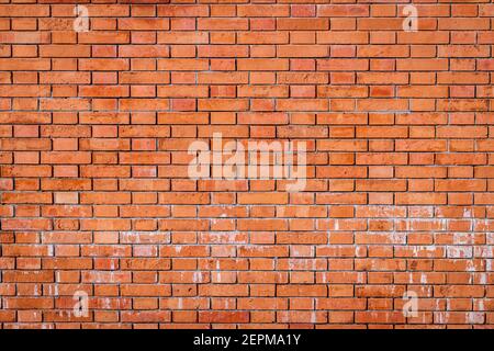 Red wallbrick background texture or pattern Stock Photo