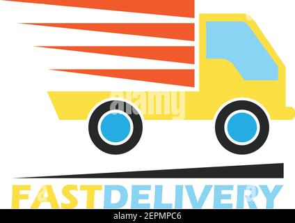 delivery concept (free, fast, food delivery) vector illustration Stock Vector