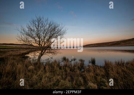 landscape scenery around halifax in calderdale, west yorkshire. part of the pennine range of hills in northern england, and part of the national trail. Stock Photo