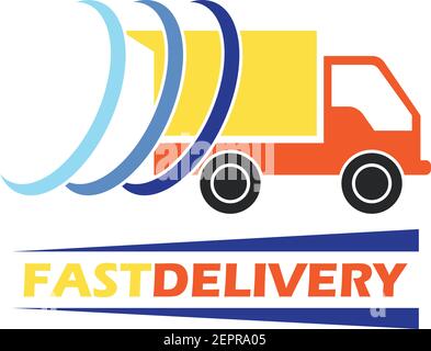 delivery concept (free, fast, food delivery) vector illustration Stock Vector