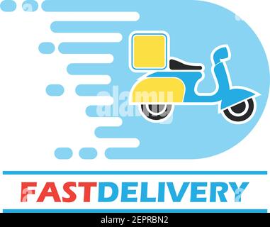 delivery concept (free, fast, food delivery) vector illustration Stock Vector