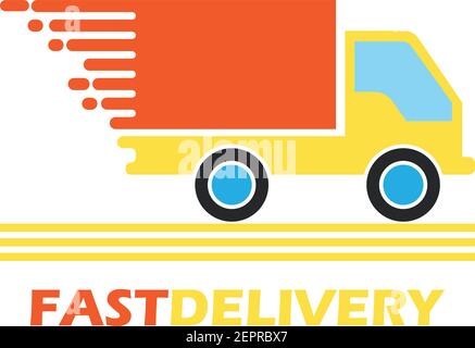 delivery concept (free, fast, food delivery) vector illustration Stock Vector