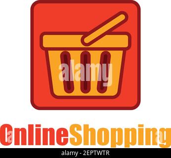 online store with online shopping logo for your business online. vector illustration Stock Vector