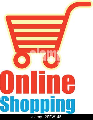 online store with online shopping logo for your business online. vector illustration Stock Vector