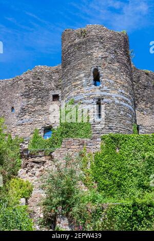 The image is of the 12th century ruin of Castle Roy fortress near the ...