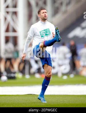 Crystal Palace's Gary Cahill warms up in a Level Playing Field for