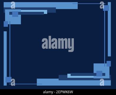Abstract geometric lines, squares and rectangles background with copy space Stock Vector