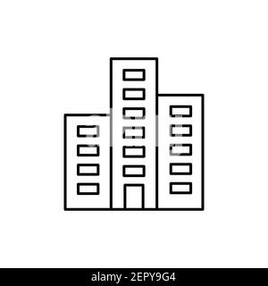 Building line icon. House linear symbol. Home outline sign. Vector isolated on white Stock Vector
