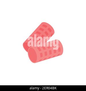 Curlers, icon, vector illustration isolated on white background. Stock Vector