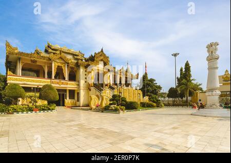 Northeast pavilion of Mahamuni Pagoda in mandalay, myanmar burma. Stock Photo