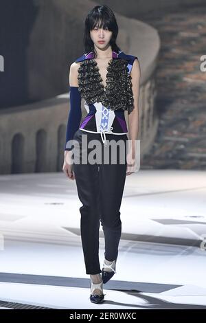 Black-is-no-colour — Sora Choi during Paris Fashion Week Spring 2022.