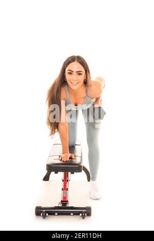 Standing Bent Over Dumbbell Reverse Fly Workout Stock Photo - Alamy