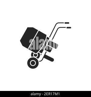 Electric concrete mixer color line icon. Pictogram for web page, mobile app, promo. UI UX GUI design element. Editable stroke. Stock Vector