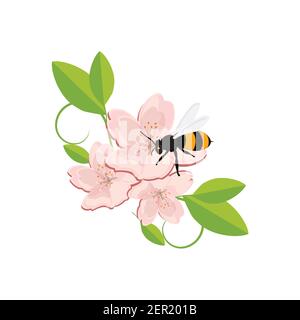 Honey flower icon green vector Stock Vector Image & Art - Alamy