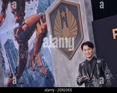 Wesley Wong arrives at the global premiere of Pacific Rim Uprising at the  TCL Chinese Theatre on Wednesday, March 21, 2018, in Los Angeles. (Photo by  Jordan Strauss/Invision/AP Stock Photo - Alamy