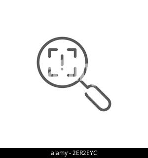 Risk Identification icon, color, line, outline vector sign, linear style pictogram isolated on white. Symbol, logo illustration Stock Vector