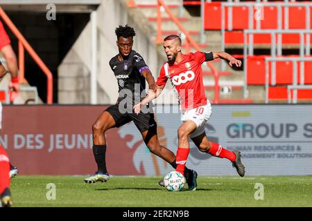 LIEGE, BELGIUM - FEBRUARY 28: Albert Sambi Lokonga of RSC