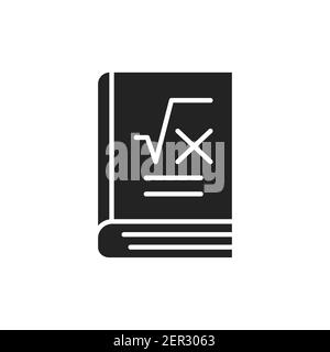 Maths book black glyph icon. Outline pictogram for web page, mobile app ...