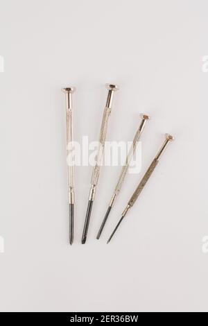 a small screwdrivers for repairing mobile phones and electronics Stock Photo
