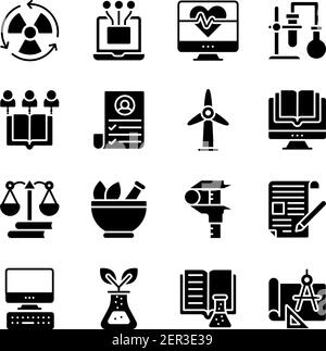 Pack of Education and Learning Solid Icons Stock Vector Image & Art - Alamy
