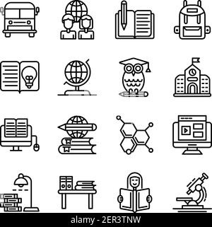 Pack of Education Institute Linear Icons Stock Vector Image & Art - Alamy