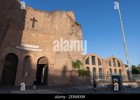 Basilica of St. Mary of the Angels and the Martyrs (Italian: Santa Maria degli Angeli e dei Martiri), titular church in Rome, Italy Stock Photo