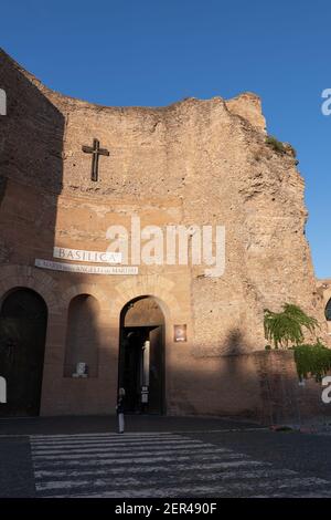 Basilica of St. Mary of the Angels and the Martyrs (Italian: Santa Maria degli Angeli e dei Martiri), titular church in Rome, Italy Stock Photo