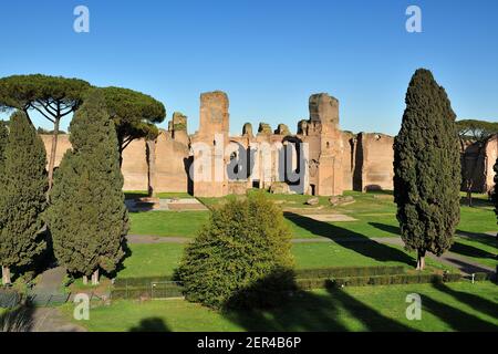 Italy, Rome, Terme di Caracalla, roman baths Stock Photo