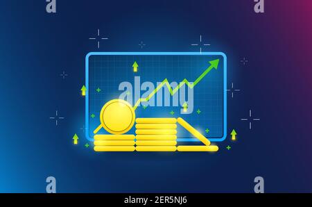 stock defi currency icon on grid background.Futuristic concept.vector and illsutration Stock Vector
