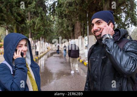 Happy family at the university having a good time Stock Photo