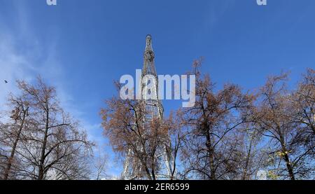 Shukhov radio tower or Shabolovka tower in Moscow, Russia Stock Photo