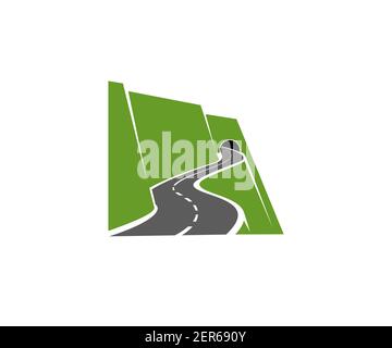 A pathway going to the mountain Stock Vector Image & Art - Alamy