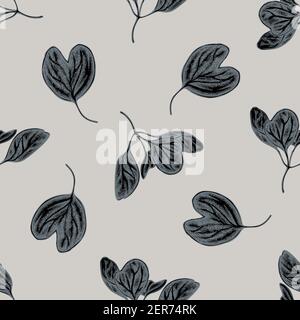 Seamless pattern with hand drawn stylized iresine Stock Vector