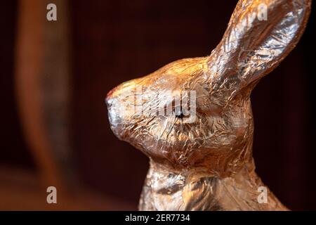 golden easter bunny Stock Photo