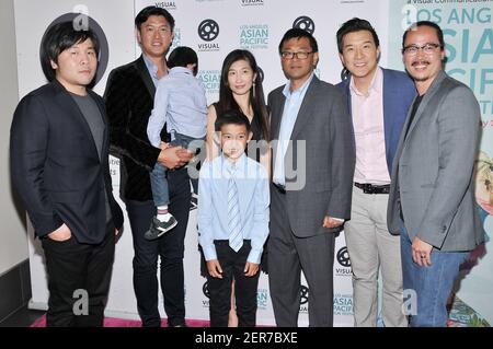 (L-R) Director Frank W. Chen, subjects of the film, Chien-Ming Wu and ...