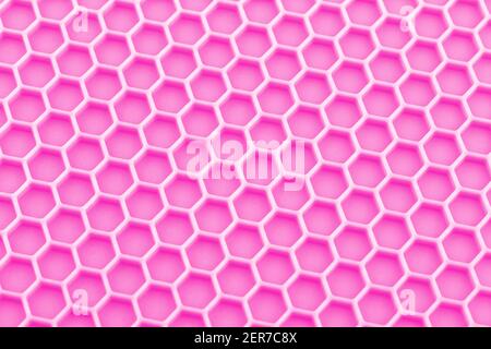 abstract pink honeycomb close-up unobtrusive photo background. Stock Photo