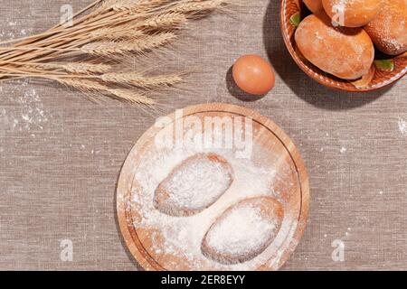 homemade pastries on a bag Stock Photo