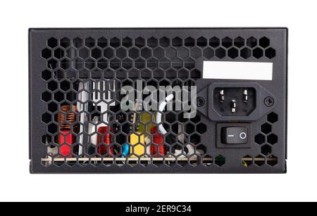 pc power supply path isolated on white Stock Photo