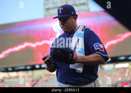 Texas Rangers starting pitcher Bartolo Colon (40) in the first inning  during a baseball game against the Arizona Diamondbacks, Tuesday, July 31,  2018, in Phoenix. (AP Photo/Rick Scuteri Stock Photo - Alamy