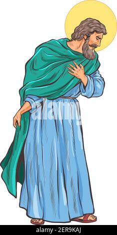 saint Joseph the father of jesus Stock Vector