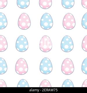 Seamless easter pattern with eggs. Vector, illustration. Stock Vector