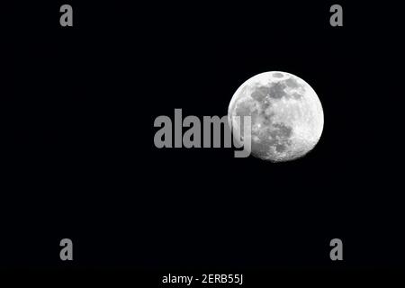 Full moon at night Stock Photo