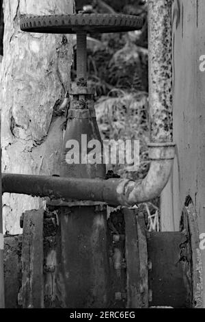 Navy fuel tanks Cairns Qld Australia. Built 1943 for allied military shipping until the 1980s. More recently they have become a cultural arts centre. Stock Photo